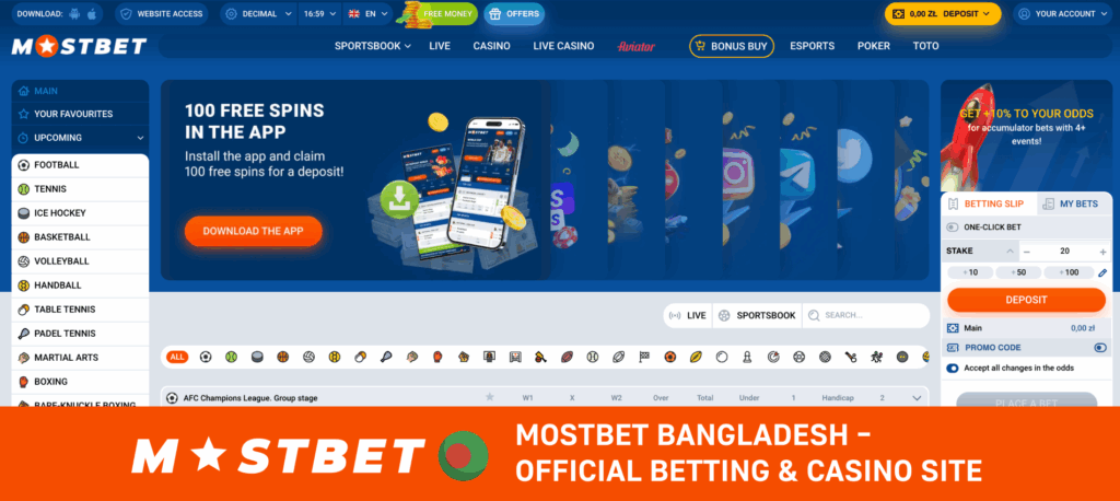 Mostbet Bangladesh official betting casino site